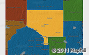 Political Map of Anoka County, darken