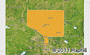 Political Map of Anoka County, satellite outside