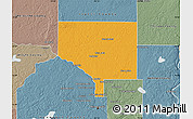 Political Map of Anoka County, semi-desaturated