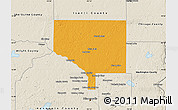 Political Map of Anoka County, shaded relief outside