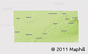 Physical 3D Map of Carlton County, cropped outside