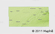 Physical 3D Map of Carlton County, single color outside