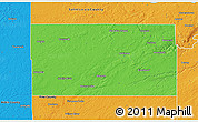 Political 3D Map of Carlton County