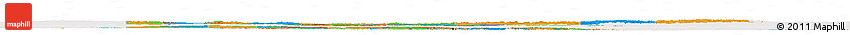 Political Horizon Map of Minnesota, single color outside