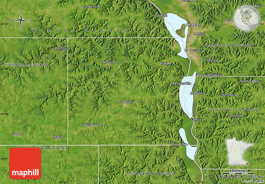 Satellite Map of Houston County