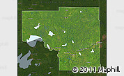Satellite Map of Itasca County, darken