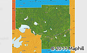 Satellite Map of Itasca County, political outside