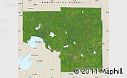 Satellite Map of Itasca County, shaded relief outside