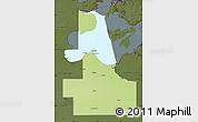 Physical Map of Lake of the Woods County, darken