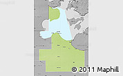 Physical Map of Lake of the Woods County, desaturated