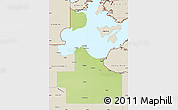 Physical Map of Lake of the Woods County, shaded relief outside