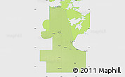 Physical Map of Lake of the Woods County, single color outside