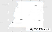 Silver Style Simple Map of Le Sueur County, single color outside