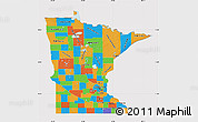 Political Map of Minnesota, cropped outside
