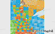 Political Map of Minnesota, political shades outside