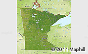 Satellite Map of Minnesota, physical outside