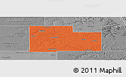 Political Panoramic Map of Olmsted County, desaturated