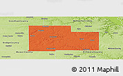 Political Panoramic Map of Olmsted County, physical outside
