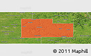 Political Panoramic Map of Olmsted County, satellite outside
