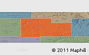 Political Panoramic Map of Olmsted County, semi-desaturated