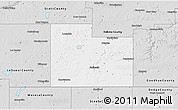 Silver Style 3D Map of Rice County