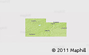 Physical Panoramic Map of Rice County, cropped outside