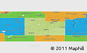 Physical Panoramic Map of Rice County, political outside
