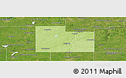 Physical Panoramic Map of Rice County, satellite outside