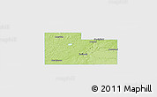 Physical Panoramic Map of Rice County, single color outside