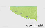 Physical 3D Map of Sherburne County, single color outside