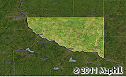 Satellite 3D Map of Sherburne County, darken