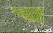 Satellite 3D Map of Sherburne County, semi-desaturated