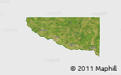 Satellite 3D Map of Sherburne County, single color outside