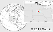 Blank Location Map of Sherburne County, highlighted country