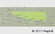 Physical Panoramic Map of Sherburne County, semi-desaturated