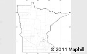 Blank Simple Map of Minnesota, cropped outside, no labels