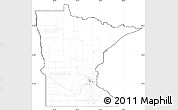 Blank Simple Map of Minnesota, cropped outside, no labels