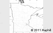 Blank Simple Map of Minnesota, no labels