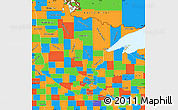 Political Simple Map of Minnesota