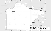 Silver Style Simple Map of Wright County