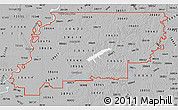 Gray Map of ZIP codes starting with 386