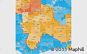 Political Shades 3D Map of ZIP codes starting with 394