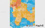 Political Shades Map of ZIP codes starting with 394