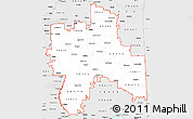 Silver Style Simple Map of ZIP codes starting with 394