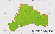 Physical Map of ZIP codes starting with 395, cropped outside