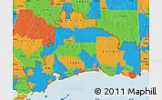 Political Map of ZIP codes starting with 395