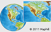 Physical Location Map of ZIP code 39743, highlighted state, within the entire country