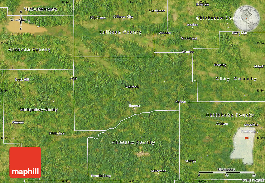 Satellite Map of ster County