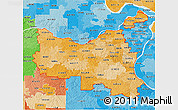 Political Shades 3D Map of ZIP codes starting with 630