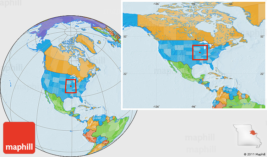 Political Location Map of ZIP Codes Starting with 633, within the